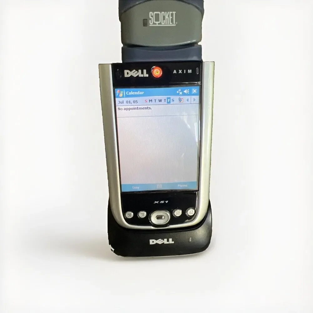 Dell Axim X51/X51v PDA With Cradle, Case and Charger -Socket Scanner